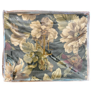 Ralph Lauren TWIN FLAT Sheet Edgefield Floral 350 TC Olive Green NWT Sealed New
